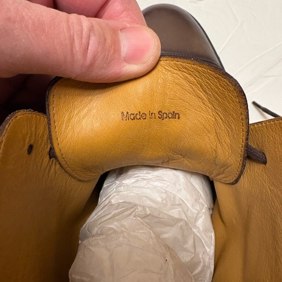 Mens Magnanni "Polar" Lace Up Leather Boots light Brown US 11 - Picture 8 of 10